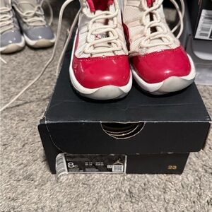 Jordan Kids Red and Cream Sneakers
